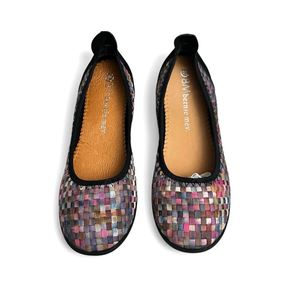 Bernie Mev Woven Multicolor Suede Ballet Comfort Flats Shoes 6 Preppy Casual